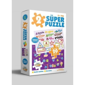 2 SÜPER PUZZLE RENKLER - ŞEKİLLER - KAVRAMLAR 20 PARÇA