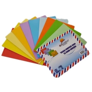 ASİL 01291 10 RENK 7X9 CM KARIŞIK ZARF