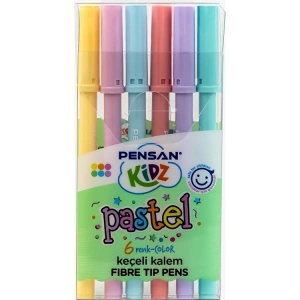 PENSAN KİDZ  KEÇELİ KALEM PASTEL RENKLER 6LI - PE99093PS24