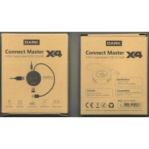 DARK DK-AC USB344 CONNECT MASTER 4 PORT USB 3.0 USB HUB ÇOKLAYICI SİYAH
