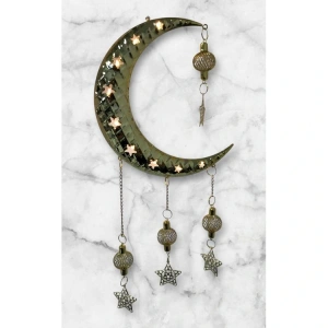 GIFTZEN DK-454 LED IŞIKLI PİLLİ ASMALI AY YILDIZLI RAMAZAN SÜSÜ 4.5x15.5cm