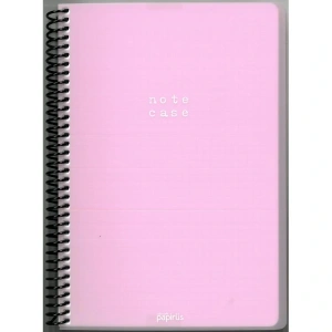 PAPİRÜS  NOTE CASE PP. KAPAK SPİRALLİ 16X23 100YP. KARELİ DEFTER