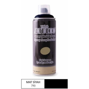 ARTDECO AKRİLİK SPREY BOYA 400 ML MAT SİYAH / LV-Y-400-M790