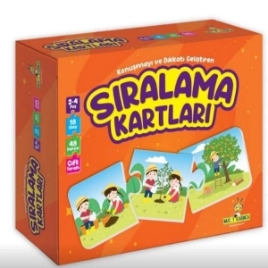 YÜKSELEN ZEKA -  SIRALAMA KARTLARI - KONUŞMAYI VE DİKKATİ GELİŞTİREN OYUN (2-4 YAŞ)