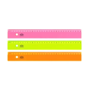 HATAS H0148 PLASTİK CETVEL NEON-ŞEFFAF 30 cm