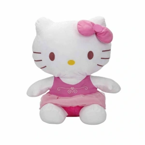 SUNMAN OT180201-B HELLO KITTY ELBİSELİ KURDELELİ PELUŞ 50 CM