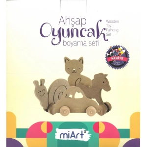 MİART MAOB10 AHŞAP OYUNCAK BOYAMA SETİ 10 ZÜRAFA