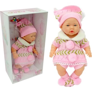 GALTOYS GLT1127 AZRA BEBEK PEMBE TRİKO KIYAFETLİ 40cm. 3+