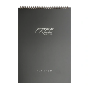 KESKİN FREE PLATİNUM PP KAPAK SPİRALLİ BLOKNOT A4 80 YP. KARELİ