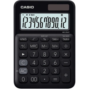 CASIO MS-20UC 12 HANE SİYAH MASAÜSTÜ HESAP MAKİNESİ
