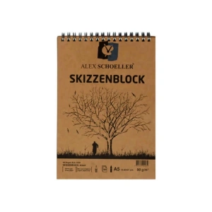 ALEX SPİRALLİ KRAFT A5 RESİM BLOK 90g. 60 YP. ALX-1039