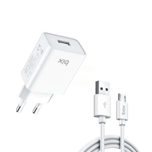 BIX BX-M10TA 10W SEYAHAT ADAPTÖRÜ + 1 Mt 2.1A MICRO USB KABLO