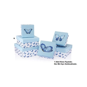 GIPTA BELLE KARE HEDİYE KUTUSU BX2797 G NO:05 210x210x105mm - TEKLİ