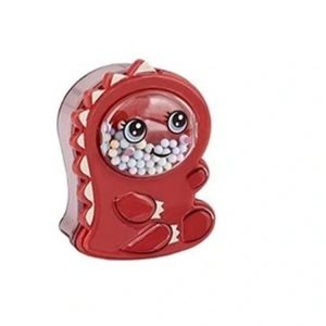 MİKRO MK-4045 CUTE DRAGONS RENKLİ BONCUKLU ÇİFT DELİKLİ HAZNELİ KALEMTRAŞ