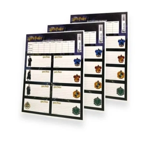 HARRY POTTER DERS PROGRAMLI 3 LÜ OKUL ETİKETİ