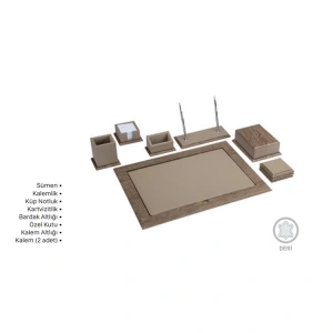 GIPTA 7167 NATURE DESKTOP 8 PARÇA AHŞAP SÜMEN TAKIMI VİZON-VİZON