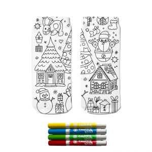 OGOBONGO 22032 YILBAŞI DİJİTAL BASKILI PATİK BOYAMA ÇORAP