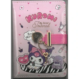 VICTORIAS JOURNALS 525-2023 KUROMİ KALP KİLİTLİ GÜNLÜK DEFTER RENKLİ ÖZEL SAYFALAR 12x17cm 80gr.192 SAYFA - PEMBE