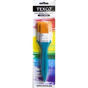 RİCH  FR-113 TEXCO 1000 SERİSİ TURKUAZ SAPLI 3LÜ ZEMİN FIRÇA SETİ