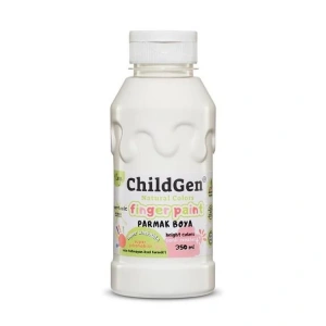 CHILDGEN NATUREL COLORS - PARMAK BOYASI CANLI RENKLER 350ml  BEYAZ
