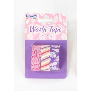 GIPTA K8917 GİFT TAPE RENKLİ KAĞIT BANT 3LÜ KUTULU - 1.5MMx2M