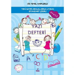 YUVA 1.SINIF DİK TEMEL HARFLERLE GÜZEL YAZI DEFTERİ STANDART ÇİZGİLİ