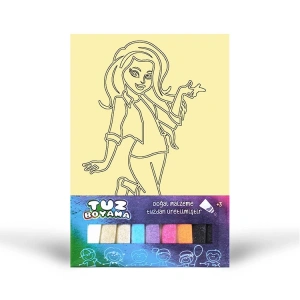 ARTİKEL TUZ BOYAMA SETİ POŞETLİ ŞİRİN KIZ KB-107