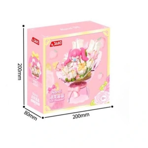 VAGONLIFE JAKI HK121 NANCİ ÇİÇEK BUKETİ 187 PARÇA BLOCK OYUNCAK 8+