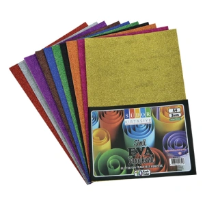SÜDOR SK18 EVA 20X30 CM 2 MM 10LU KARIŞIK RENK SİMLİ YAPIŞKANLI