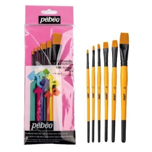 PEBEO SET-3  6LI  FIRÇA SETİ DÜZ KESİK  NO:0-2-4-10-12-18