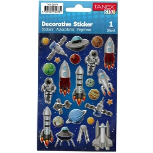 TANEX KIDS TNX-25071 DEKOTARİF ETİKETLER - UZAY SERİSİ- 1 ADET