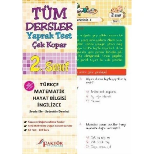 FAKTÖR 2. SINIF TÜM DERSLER YAPRAK TEST- ÇEK KOPAR