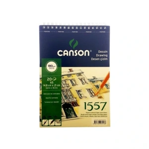 CANSON 1557 RESİM VE ÇİZİM DEFTERİ SPİRALLİ A5 180GR. 20 YP.