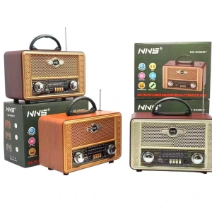 NNS NS-8098BT AHŞAP RETRO ORTA BOY BLUETOOTH BAĞLANTILI USB ŞARJLI RADYO