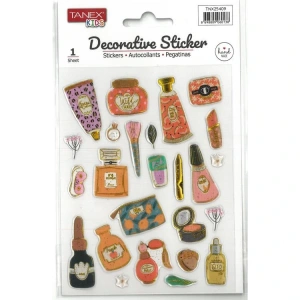 TANEX KIDS TNX-25409 DEKORATİF ETİKETLER - PUFFY MAKYAJ SERİSİ STICKER - TEKLİ