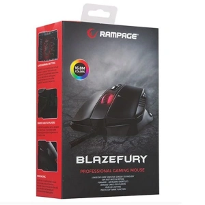 RAMPAGE SMX-R37 BLAZEFURY USB SİYAH 16400 Dpi 14 TUŞLU GAMING MOUSE