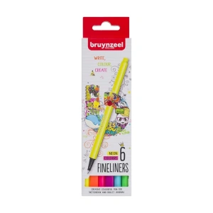 BRUYNZEEL FINELINER NEON 0.4mm 6LI  KALEM SETİ  - B60241106