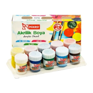 MİKRO AB-10 SU BAZLI AKRİLİK BOYA 10LU 15ML