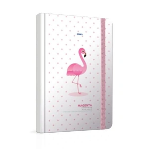 GIPTA MAGENTA 9X14  İPLİK DİKİŞLİ SERT KAPAK ÇİZGİSİZ 120 YP. DEFTER