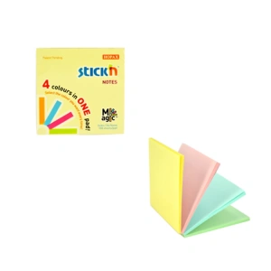 GIPTA STICKN 76X76 MAGIC PASTEL 4 RENK YAPIŞKANLI NOTLUK 100 YP.