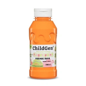 CHILDGEN NATUREL COLORS - PARMAK BOYASI CANLI RENKLER 350ml TURUNCU