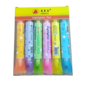 AİMELİE A-201 ŞEKER ŞEKİLLİ FOSFORLU KALEM SETİ 6LI