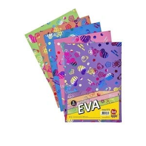 RED APPLE  EVAGL 07-10 A4  5 RENK YALDIZLI BASKILI KALPLİ EVA 10LU