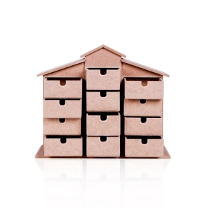 TEKNOPOİNT AHŞAP HOBY KT10 12 ÇEKMECELİ TAKI KUTUSU