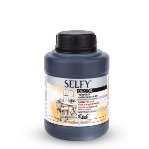 RİCH SLF-1250-09613 SELFY DECOR VERNİKLİ AKRİLİK BOYA 1250cc.SİYAH