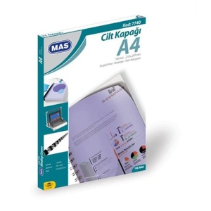 MAS 7740 A4 CİLT KAPAĞI BEYAZ 100LÜ