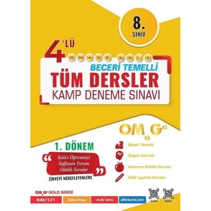 NARTEST  8. SINIF OMAGE TÜM DERSLER 4LÜ KAMP DENEME SINAVI