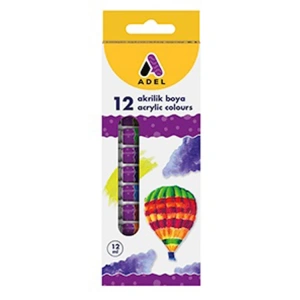 ADEL AKRİLİK BOYA 12ML.TÜP 12 RENK