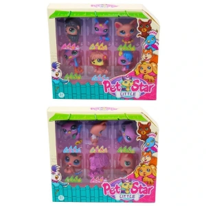 KIZILKAYA 3046A4 LITTLE PET STAR NEŞELİ MİNİŞLER AİLESİ 6lı