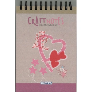 GIPTA CRAFT SPİRALLİ SERT KAPAK A6 BLOKNOT 100 YP. ÇİZGİSİZ DEFTER